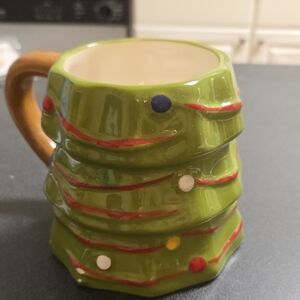 Festive Green Christmas Tree Mug